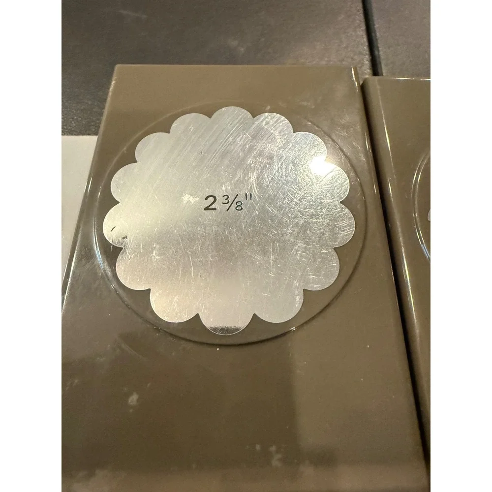 Stampin Up EK Success Mixed Paper Punch Set Gray Scallop Bird Branch Lot Of 3